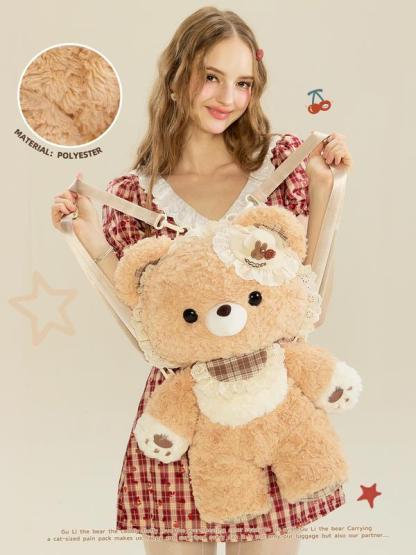 Mochila Oso Peluche Estilo Lolita 50cm