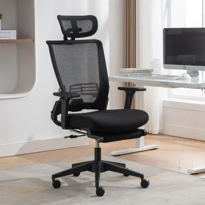 Silla Ergonómica Plegable con Reposapiés