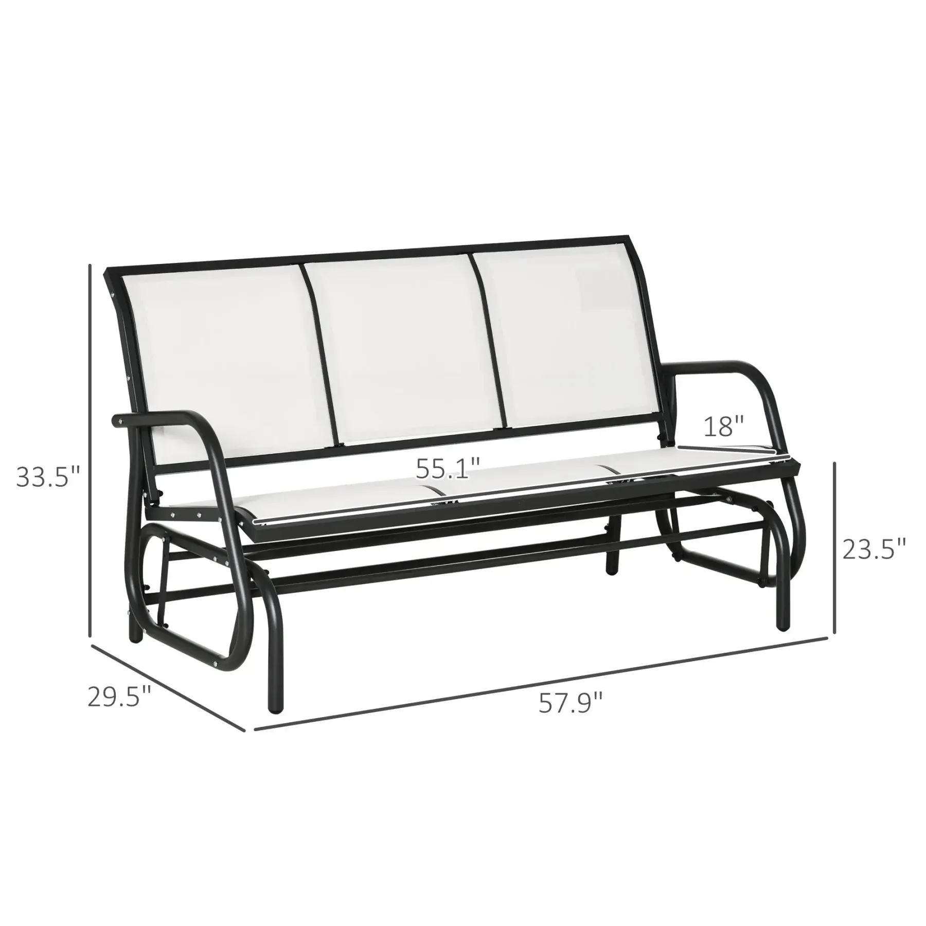 Banco Mecedor de Exterior 2-3 Plazas