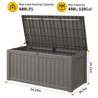Baúl de Almacenamiento de Resina para Exterior 450 L