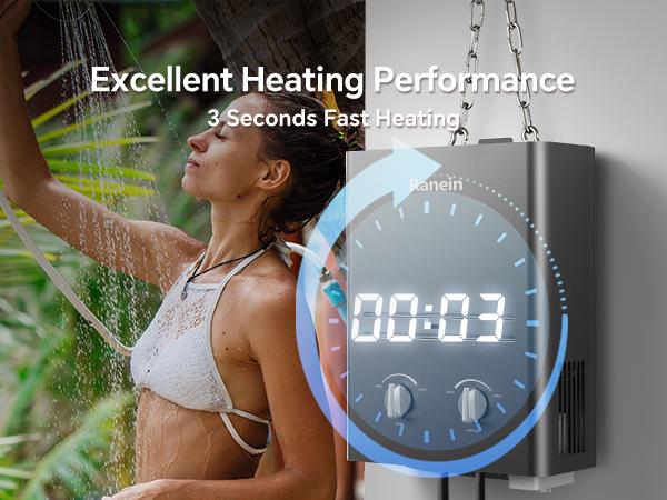 Ranein Tankless Water Heater Outdoor, 1.58 GPM Portable Propane Camping Water Heater, 6L, RO4KY, Grey Ranein Tankless Water Heater Outdoor, 1.58 GPM Portable Propane Camping Water Heater, 6L, RO4KY, Grey
