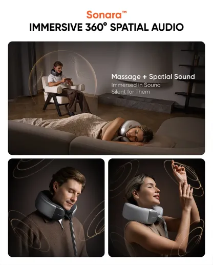 Masajeador Cervical Térmico Inalámbrico con Audio 360°