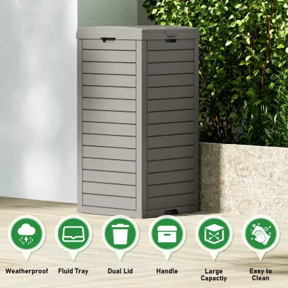 Bote de Basura Exterior 117 L con Tapa