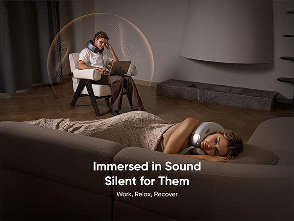 【DealsForYouDays】Bluvol Nest 10 Ultra Immersive Heated Neck Massager, Therapist-Style Deep Tissue Pain Relief, 360&deg; Spatial Audio, Cordless Massager for TV Watching, Gaming, Office Work, Birthday Gift,Father'sdaygifts, Summerwins