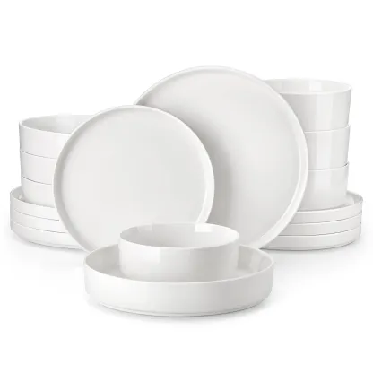 Vajilla de porcelana moderna, resistente a rayones y apta para microondas