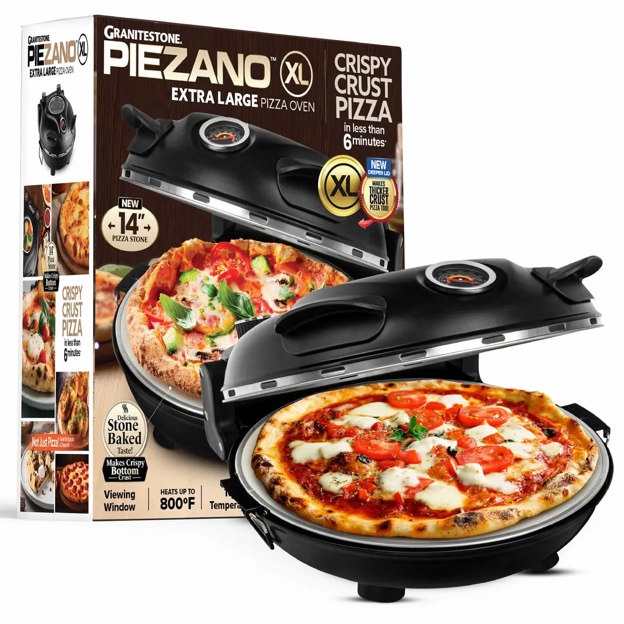 Horno de pizza de encimera 14 pulgadas