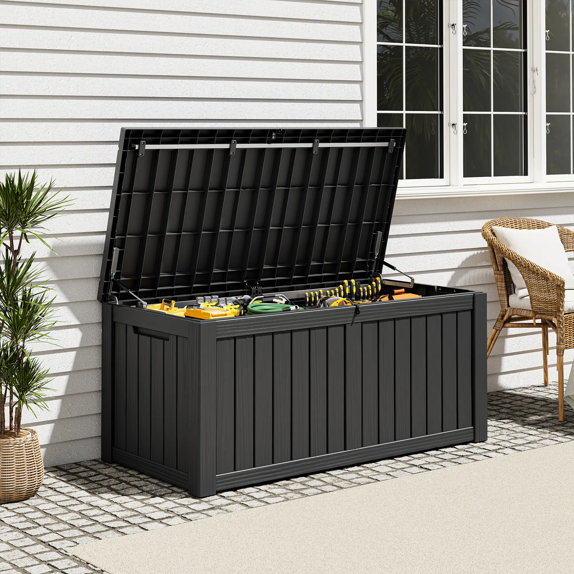 Baúl de Almacenamiento de Resina para Exterior 450 L