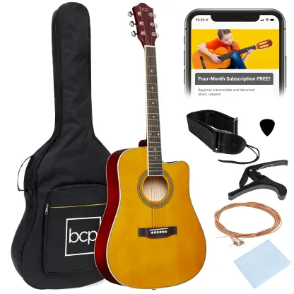 Guitarra acústica 41 pulgadas completa para principiantes