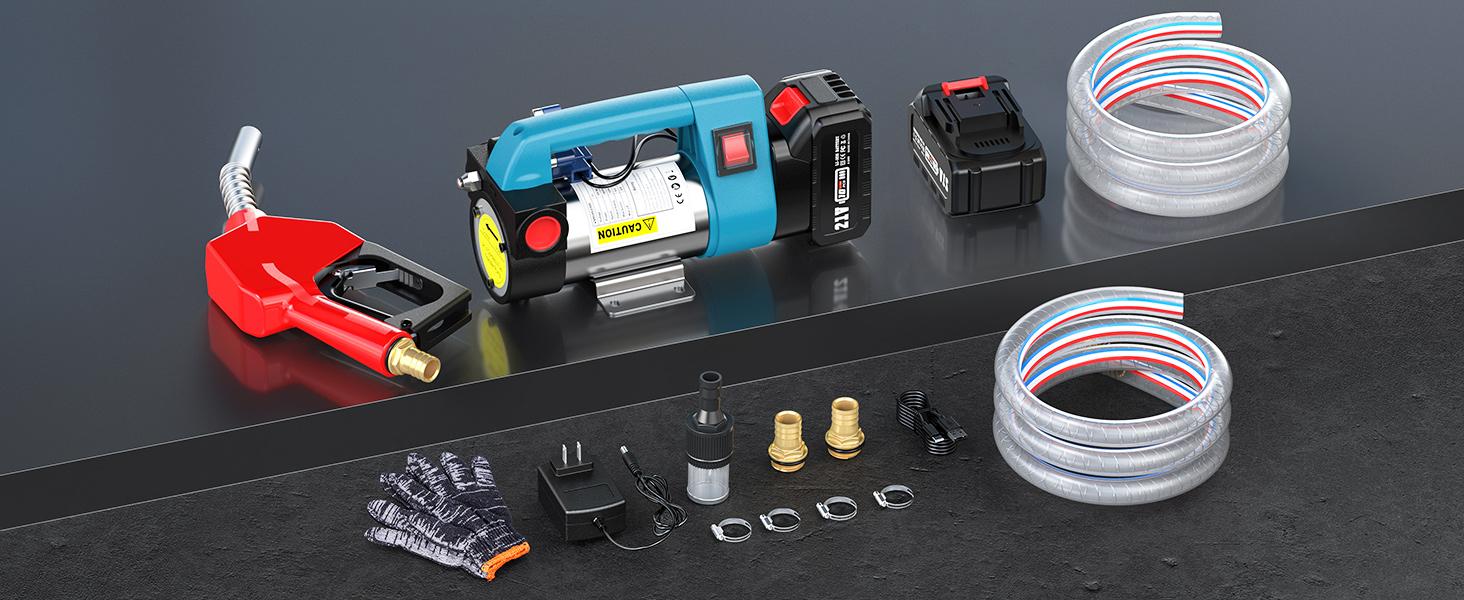 SEESII Fuel Transfer Pump Battery Powered, 21V Cordless Diesel Transfer Pump with 2X4.0Ah Battery, 12GPM Portable Self-Priming Diesel Pump Kit with Auto Shut Off Nozzle&Hose for Diesel,Kerosene, LD88 Black Friday Deals SEESII Fuel Transfer Pump Battery Powered, 21V Cordless Diesel Transfer Pump with 2X4.0Ah Battery, 12GPM Portable Self-Priming Diesel Pump Kit with Auto Shut Off Nozzle&Hose for Diesel,Kerosene, LD88 Black Friday Deals