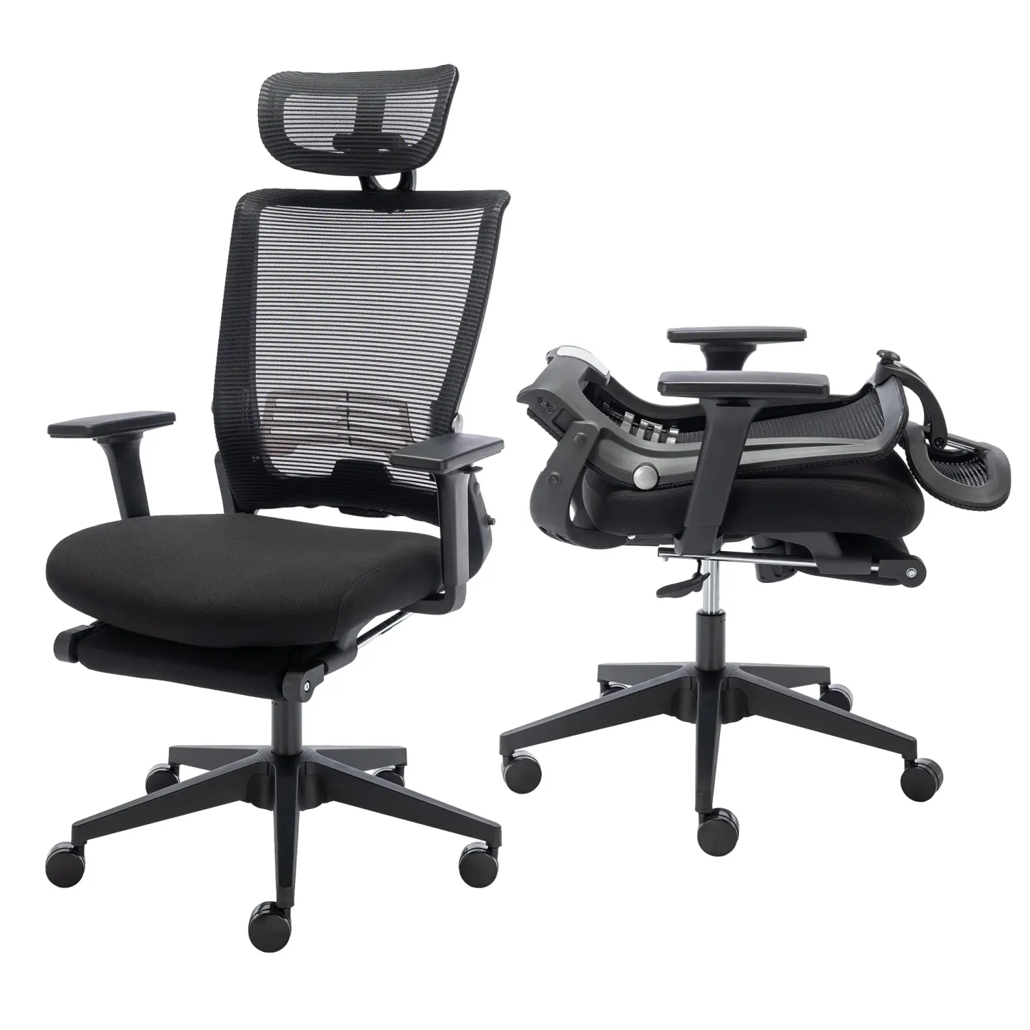 Silla Ergonómica Plegable con Reposapiés