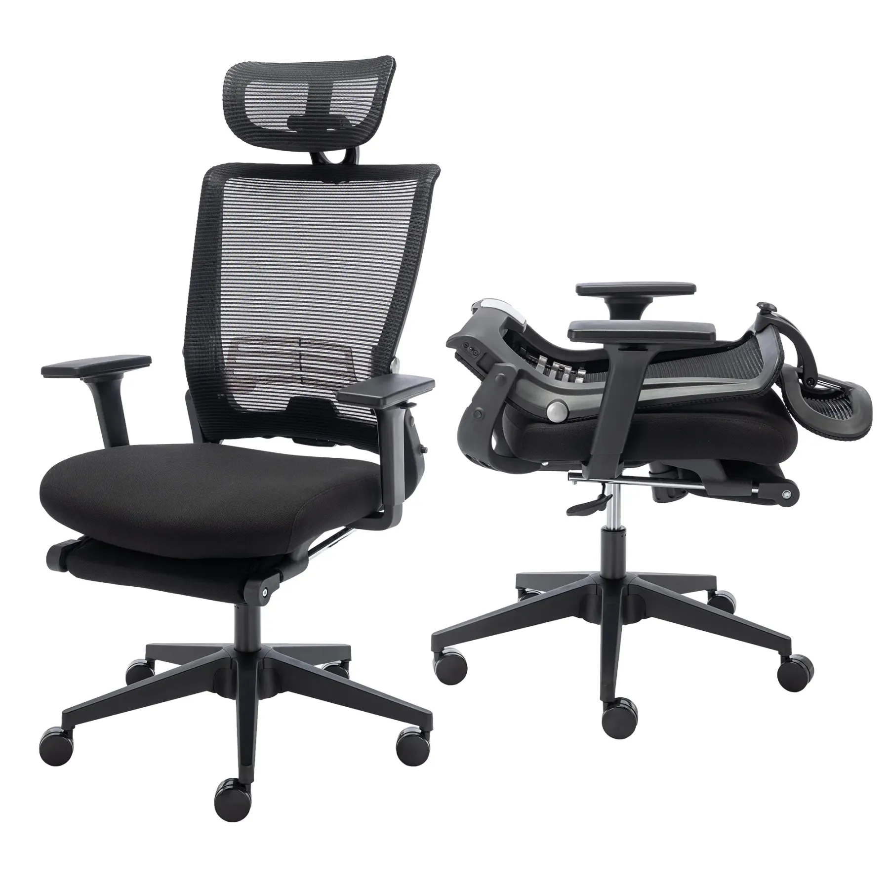 Silla Ergonómica Plegable con Reposapiés
