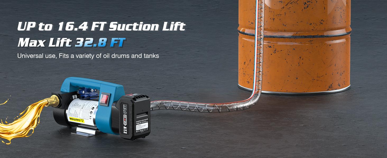 SEESII Fuel Transfer Pump Battery Powered, 21V Cordless Diesel Transfer Pump with 2X4.0Ah Battery, 12GPM Portable Self-Priming Diesel Pump Kit with Auto Shut Off Nozzle&Hose for Diesel,Kerosene, LD88 Black Friday Deals SEESII Fuel Transfer Pump Battery Powered, 21V Cordless Diesel Transfer Pump with 2X4.0Ah Battery, 12GPM Portable Self-Priming Diesel Pump Kit with Auto Shut Off Nozzle&Hose for Diesel,Kerosene, LD88 Black Friday Deals