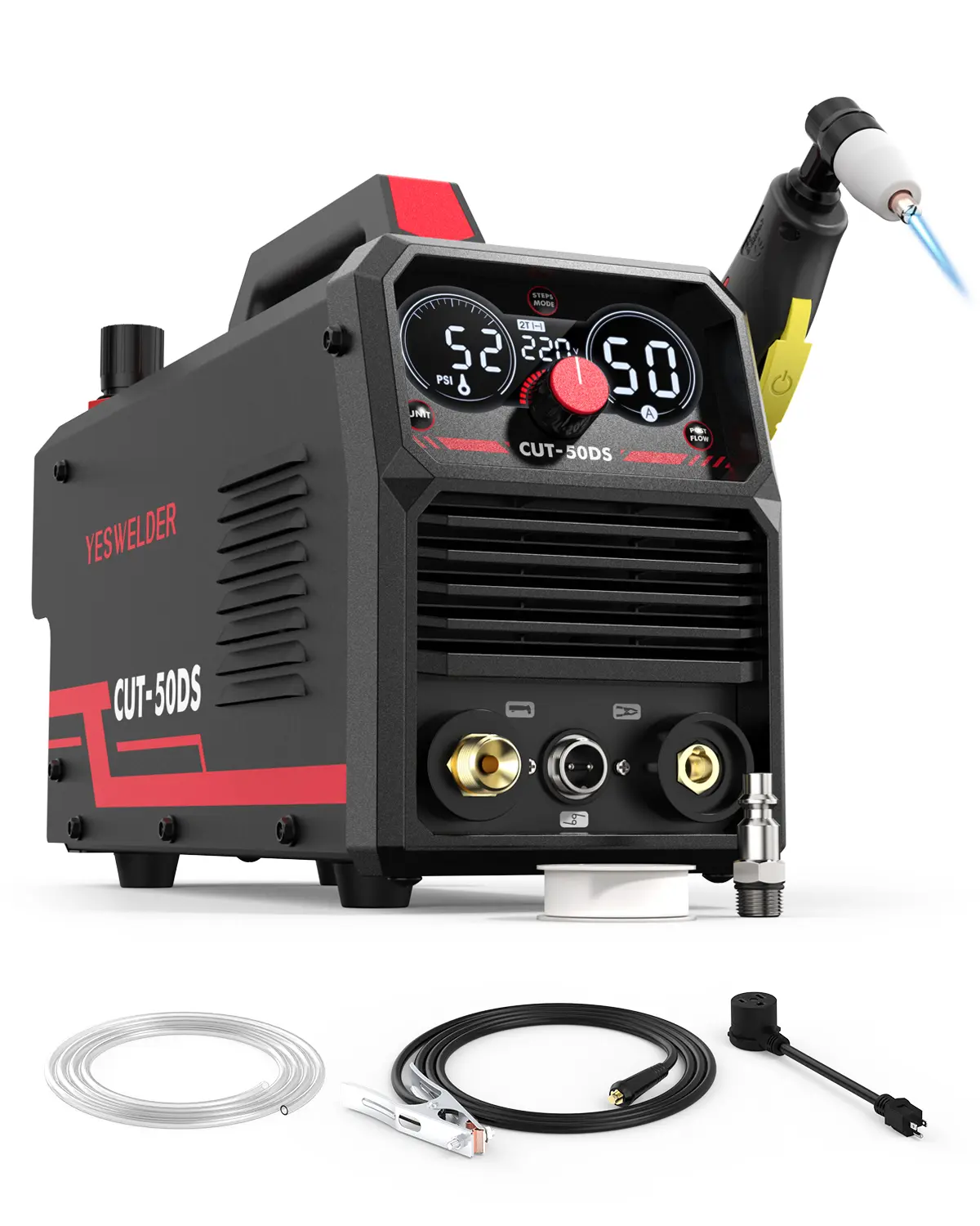 Cortadora de Plasma 50A 110/220V Pantalla Digital Kit Completo
