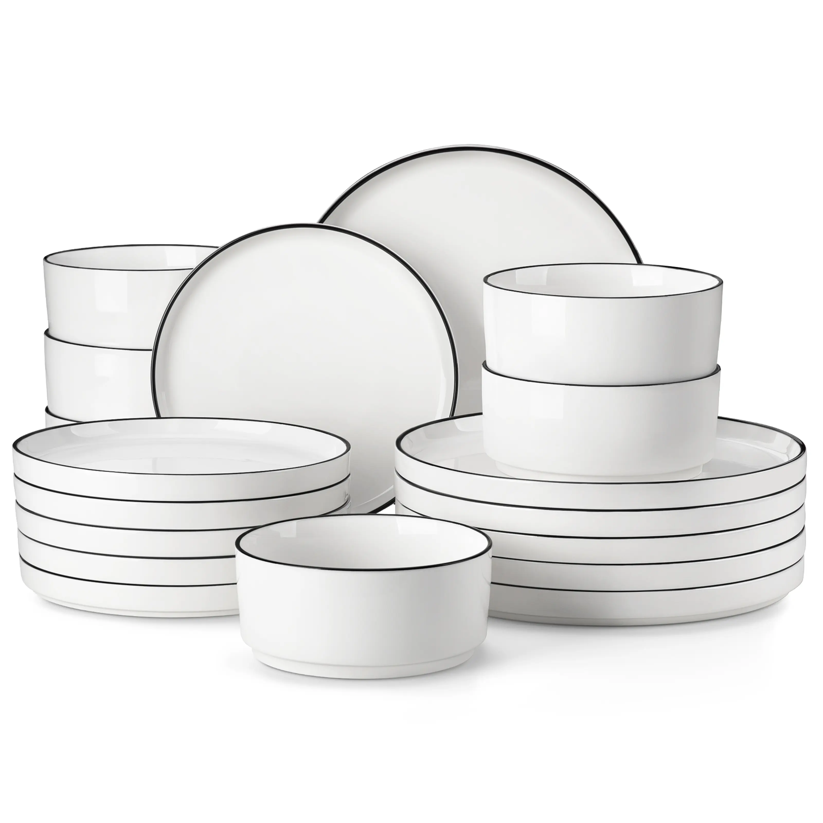 Vajilla de porcelana moderna, resistente a rayones y apta para microondas