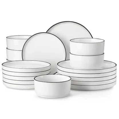 Vajilla de porcelana moderna, resistente a rayones y apta para microondas