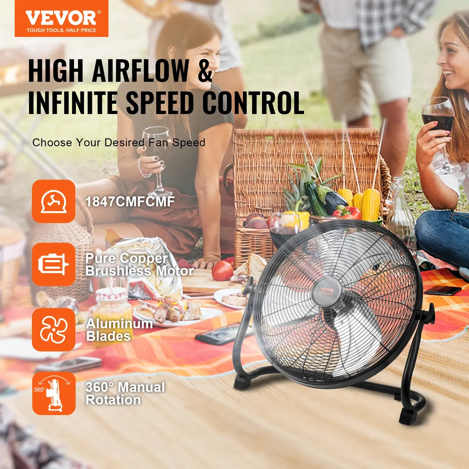 Ventilador Inalámbrico Portátil 16 Pulgadas