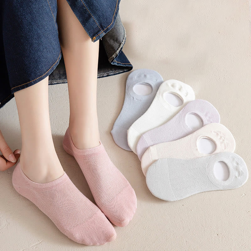 Plusock Soft Solid Color No Show Socks(7 Pairs)