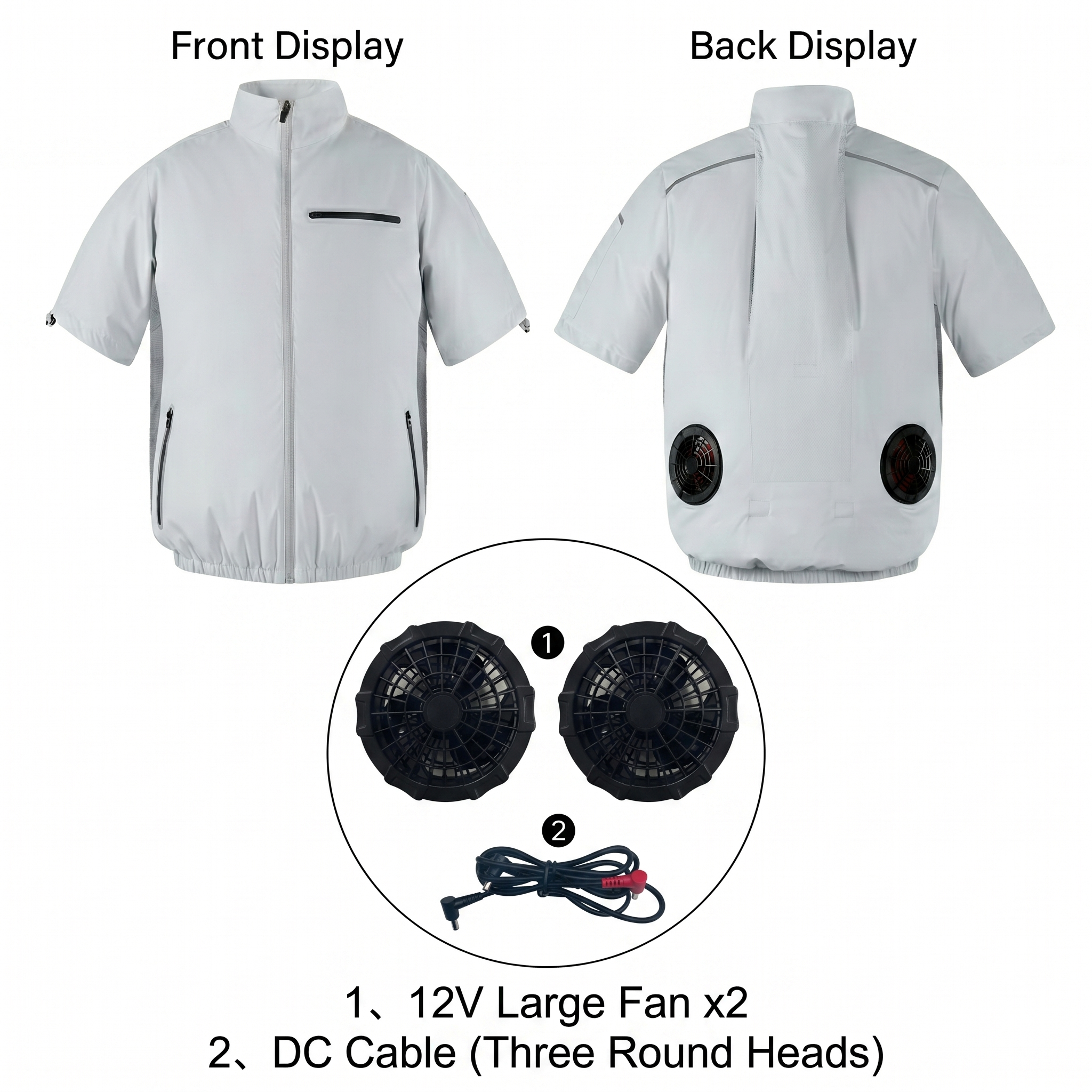 Cooling Workwear Fan Jacket – 5V/12V Outdoor Cooling Vest | Luviacamp