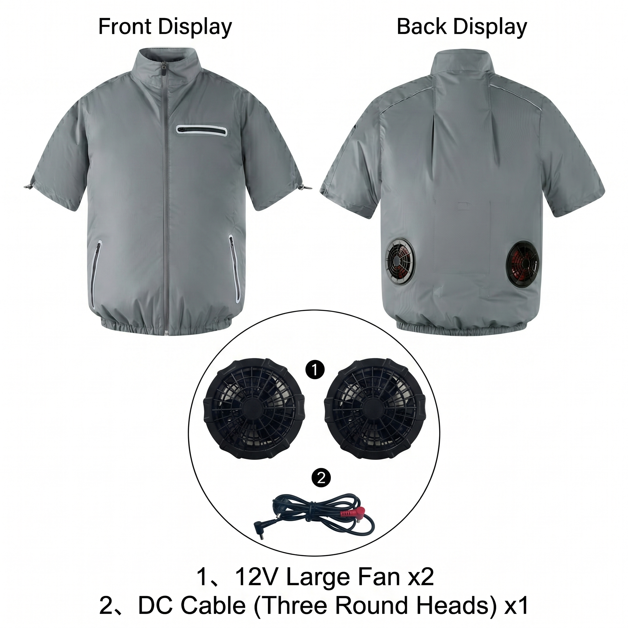 Cooling Workwear Fan Jacket – 5V/12V Outdoor Cooling Vest | Luviacamp