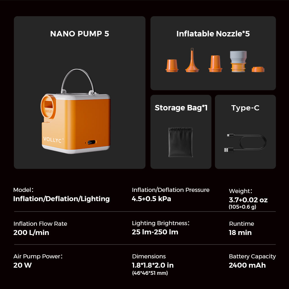 NANO 5 - 4.5kPa & 200L/min Powerful Pump