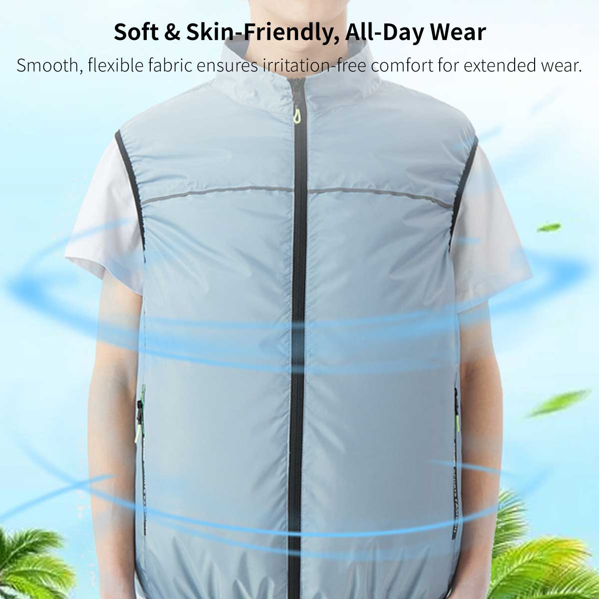 Cooling Fan Vest – USB Dual Fan Outdoor Work Cooling Gear | Luviacamp