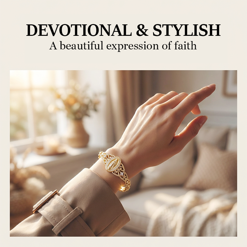 📿 50% OFF NOW! 🌸 Elegant Hollow Flower Virgin Mary Bracelet – Delicate Design, Hypoallergenic & Perfect for Daily Faith-Inspired Wear ✨