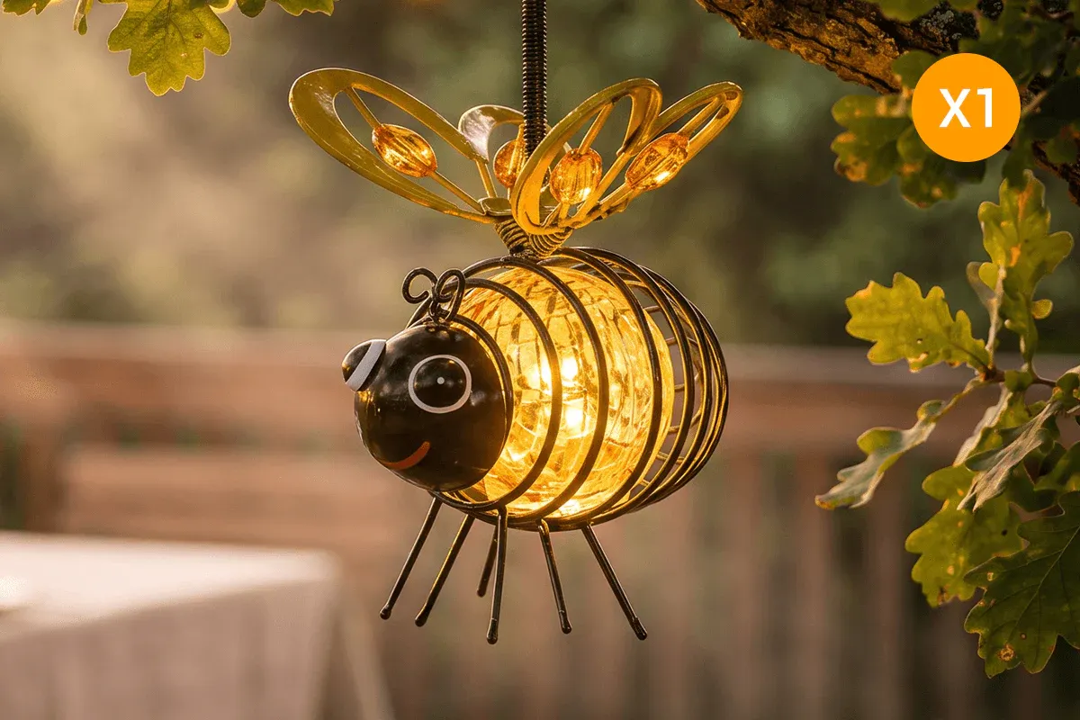 🌙🍃LIMITED-TIME 50% OFF! Hanging Solar Bee Light – Spread Joy Day and Night 🌞🌜