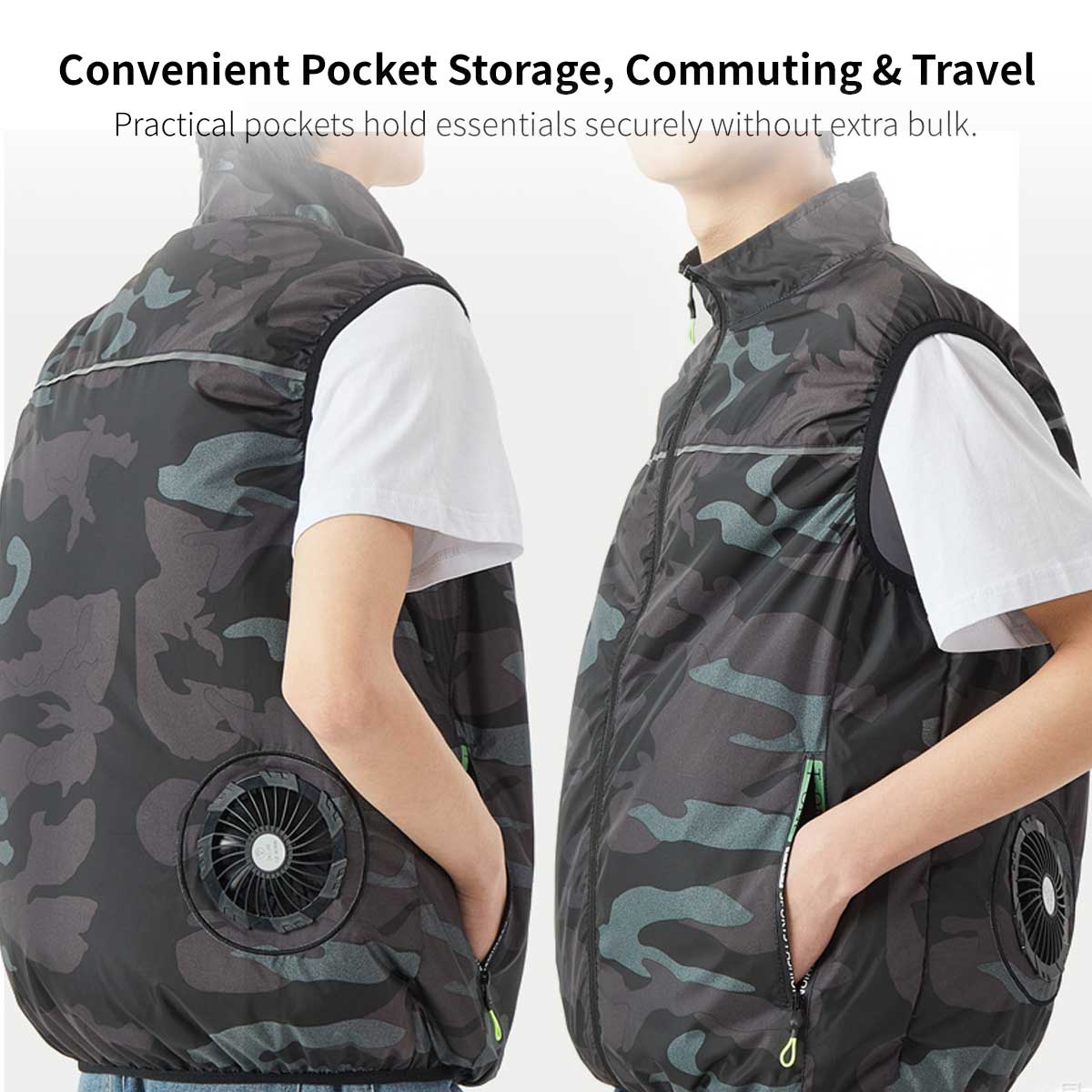 Cooling Fan Vest – USB Dual Fan Outdoor Work Cooling Gear | Luviacamp