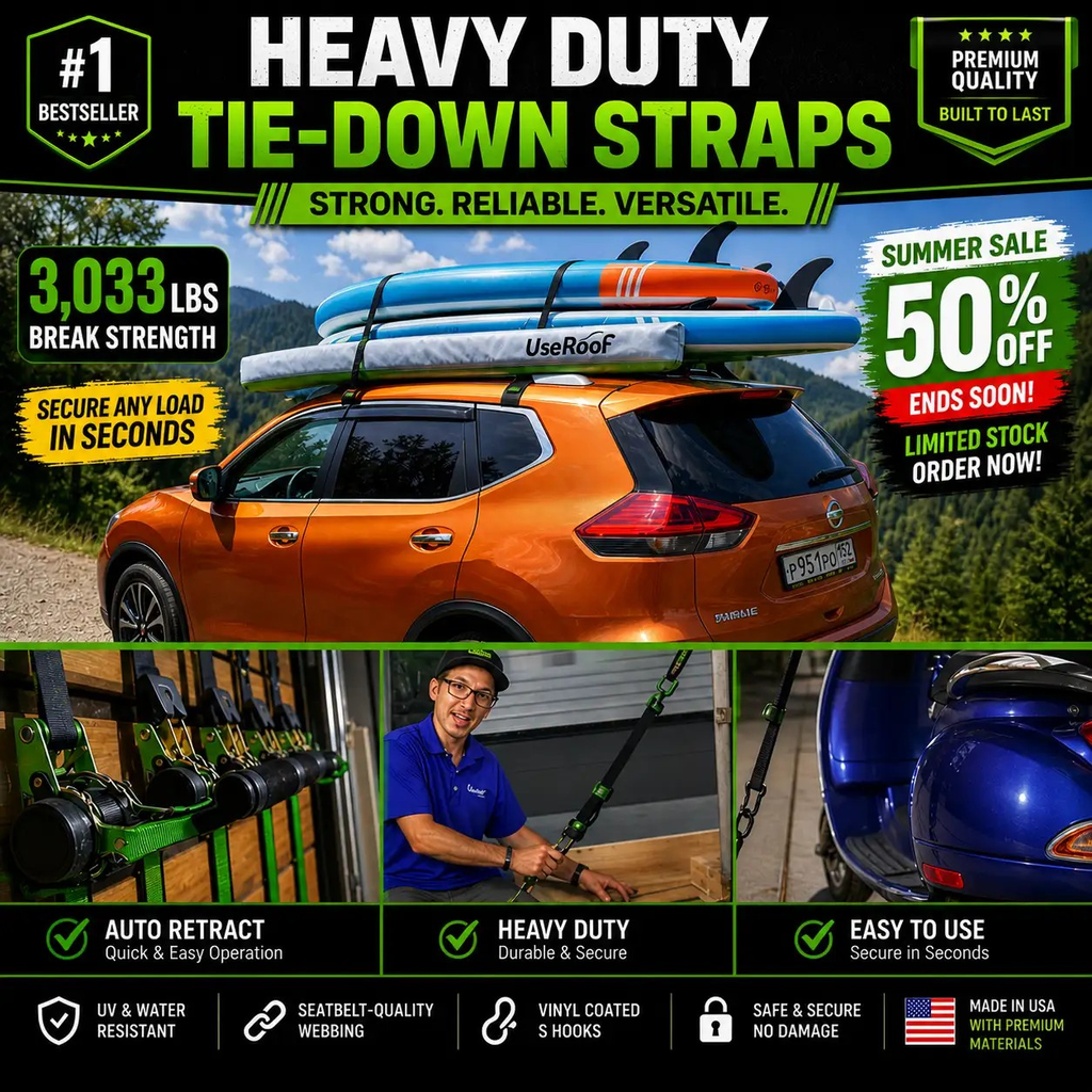 🔥 Father&rsquo;s Day Sale 50% OFF 🎁 Perfect Gift &ndash; Retractable Ratchet Straps (2026 Upgraded Edition)