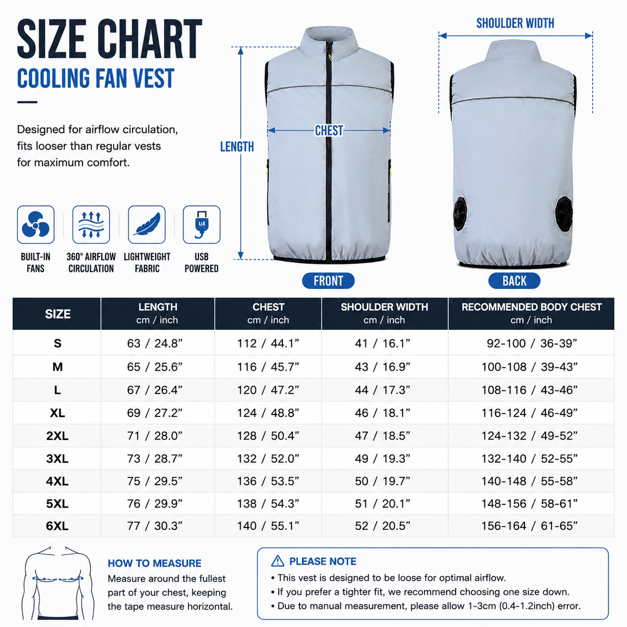 Cooling Fan Vest – USB Dual Fan Outdoor Work Cooling Gear | Luviacamp