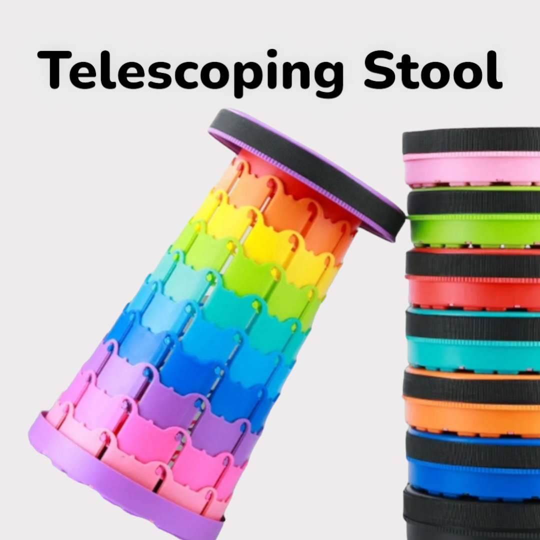 Telescopic Stool for Adults/Kids | Portable, Compact & Adjustable Seating