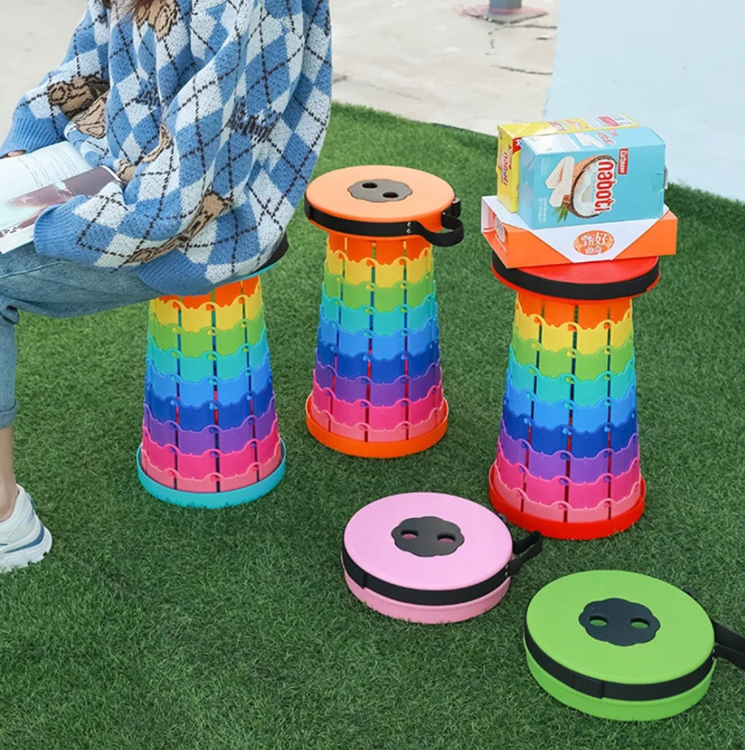 Telescopic Stool for Adults/Kids | Portable, Compact & Adjustable Seating