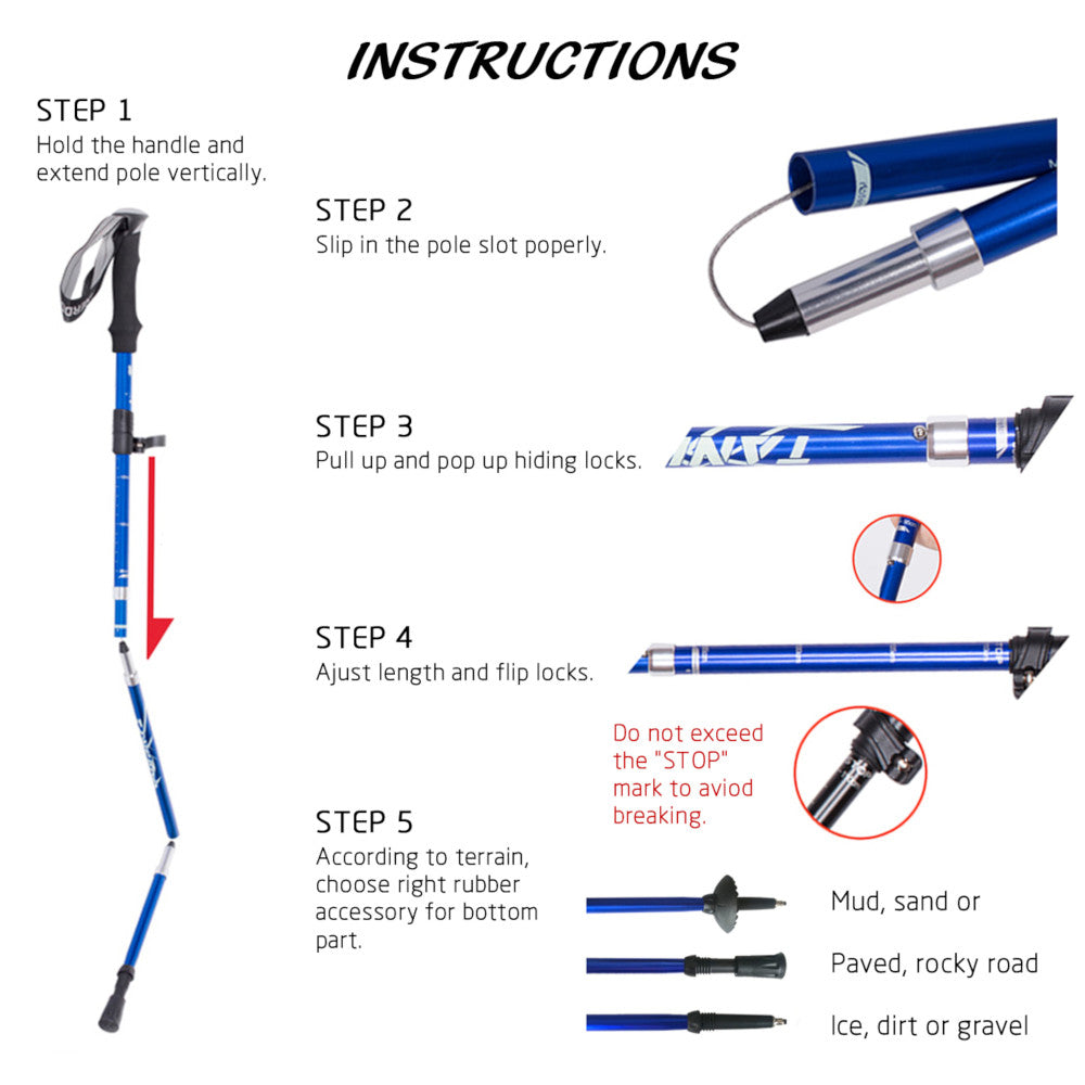 Ultra Compact Lightweight Walking Stick