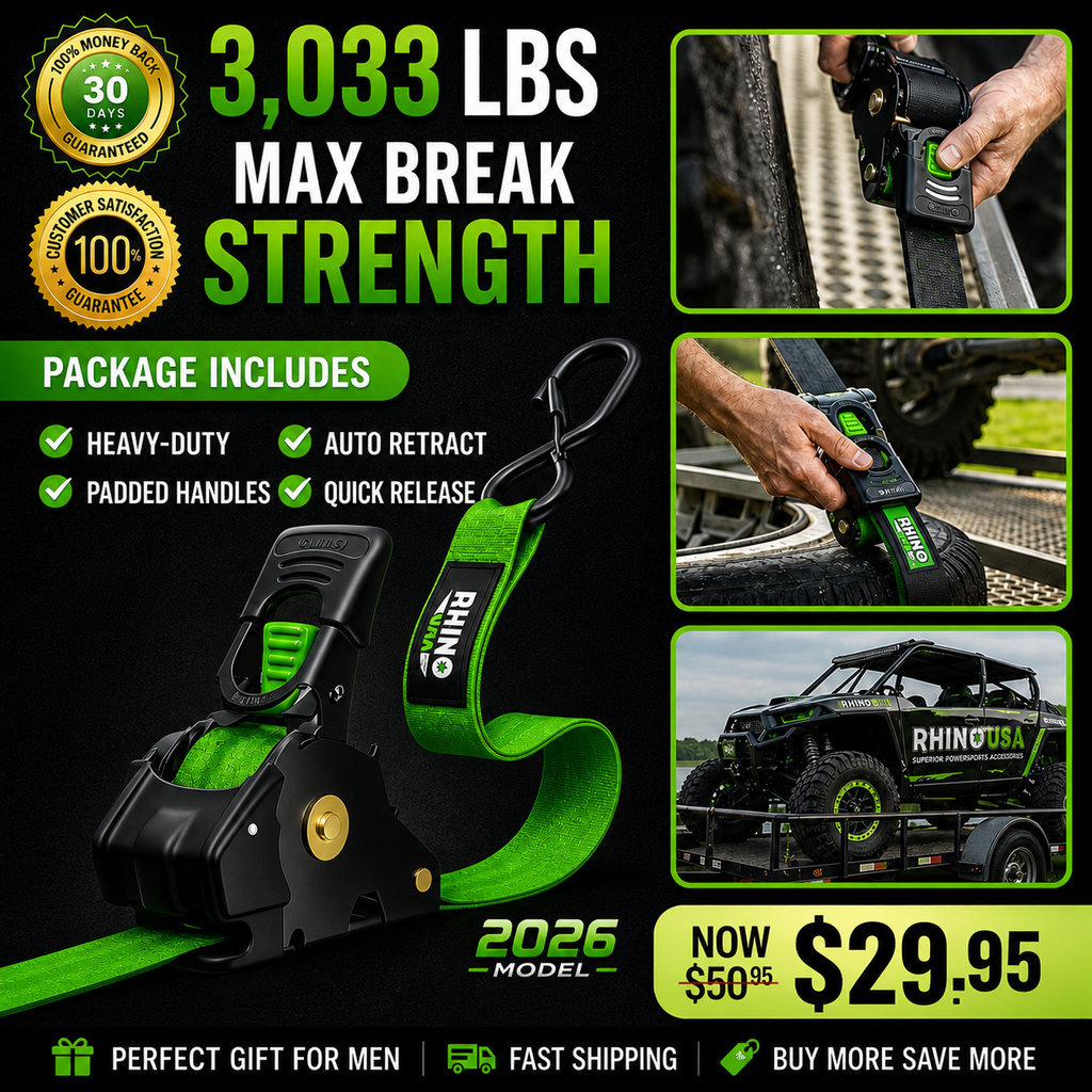 🔥 Father&rsquo;s Day Sale 50% OFF 🎁 Perfect Gift &ndash; Retractable Ratchet Straps (2026 Upgraded Edition)