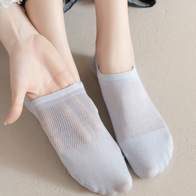 Plusock Soft Solid Color No Show Socks(7 Pairs)