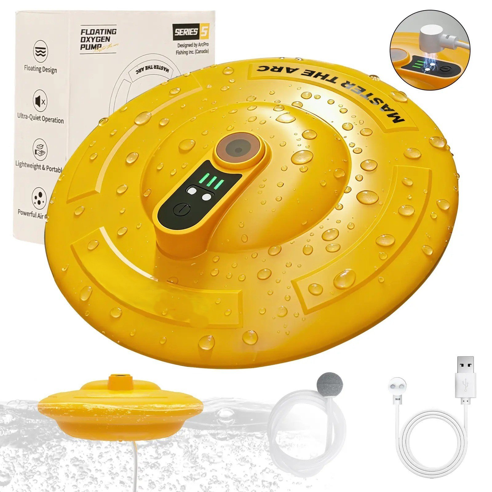 🎁Last Day Promotion 49% OFF🔥Portable Bait Aerator Pump, Floating Oxygen Bubbler with Rechargeable Battery, Compact Design for Buckets and Transport