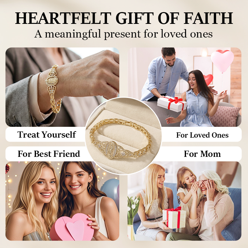 📿 50% OFF NOW! 🌸 Elegant Hollow Flower Virgin Mary Bracelet – Delicate Design, Hypoallergenic & Perfect for Daily Faith-Inspired Wear ✨