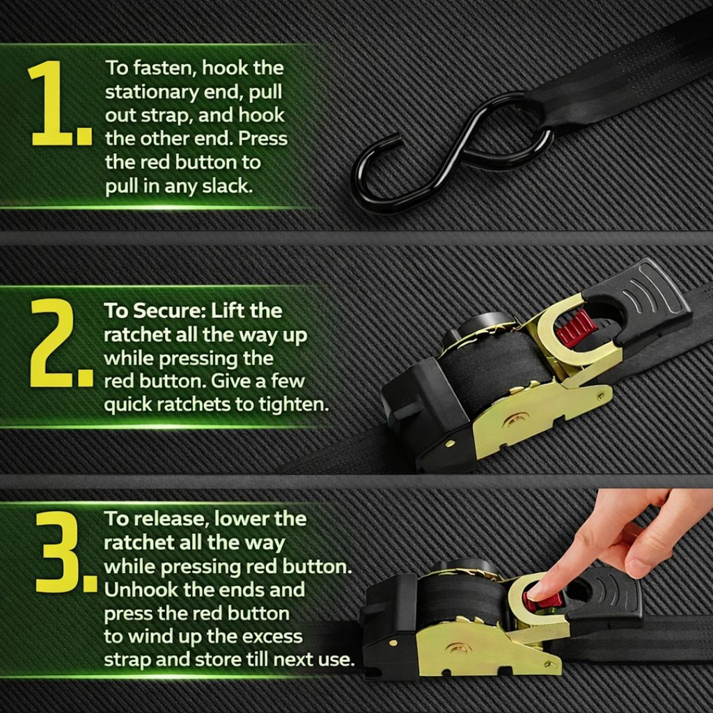 🔥 Father&rsquo;s Day Sale 50% OFF 🎁 Perfect Gift &ndash; Retractable Ratchet Straps (2026 Upgraded Edition)