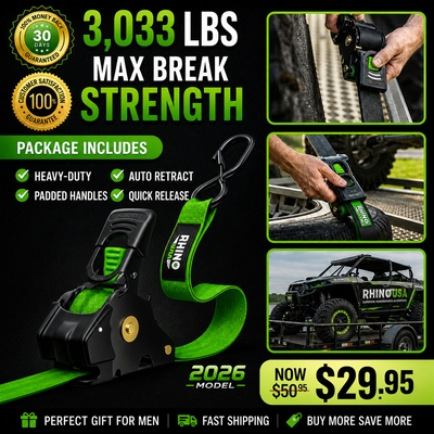 🔥 Father’s Day Sale 50% OFF 🎁 Perfect Gift – Retractable Ratchet Straps (2026 Upgraded Edition)