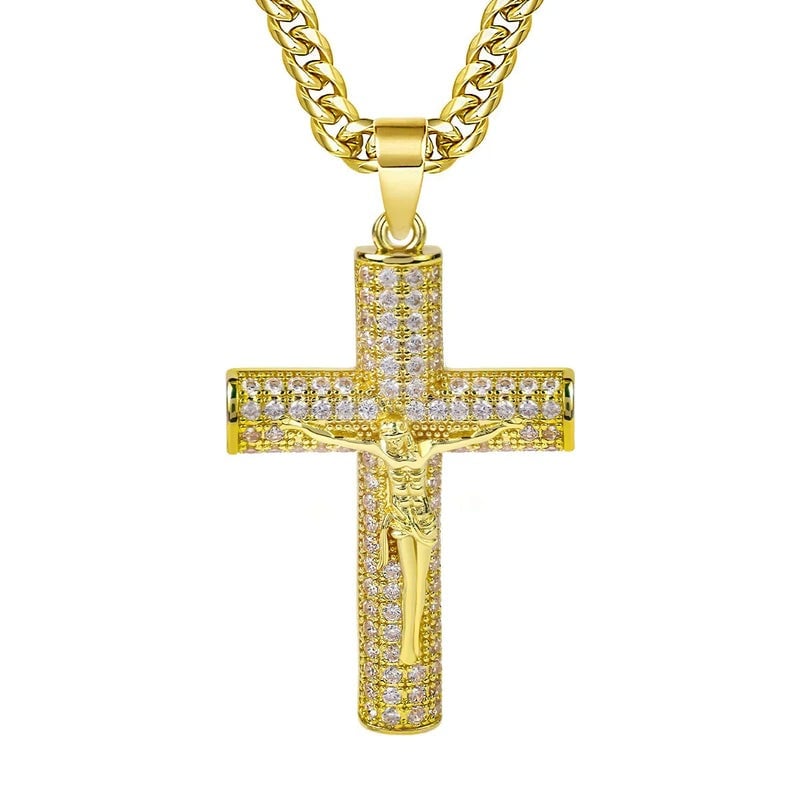 ✝️ 50% OFF NOW! 🔥 Jesus Crucifix Pendant Necklace – 14K Gold Plated, Gift Box & Spiritual Protection 🙏