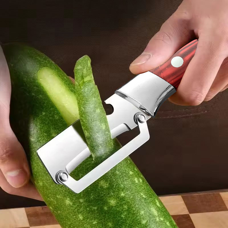 🥒 LIMITED TIME 50% OFF! ⚡ Thickened Stainless Steel Multi-Peeler – Heavy-Duty, Wide Blade, Bottle Opener 🍺