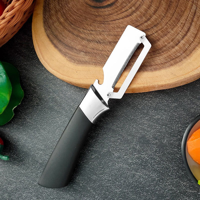 🥒 LIMITED TIME 50% OFF! ⚡ Thickened Stainless Steel Multi-Peeler – Heavy-Duty, Wide Blade, Bottle Opener 🍺