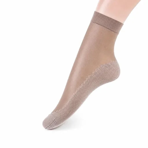 The Palm Shortie Grip Socks - Tan