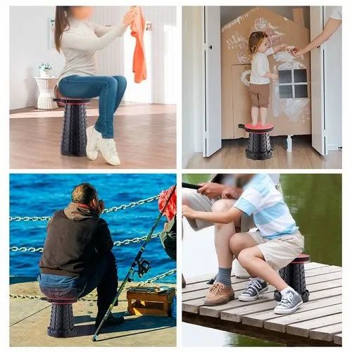 Telescopic Stool for Adults/Kids | Portable, Compact & Adjustable Seating