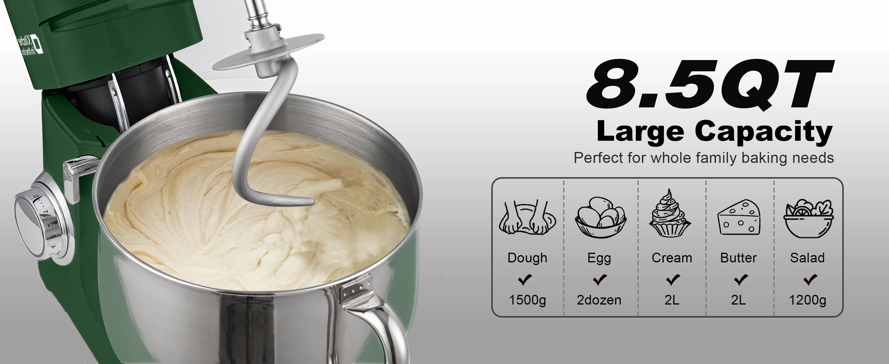 Kitchen in the Box Stand Mixer 8.5QT | 900W 10-Speed Kitchen Mixer for Baking, Dough, Cookies & Everyday Cooking | Best Holiday Gift summerwins