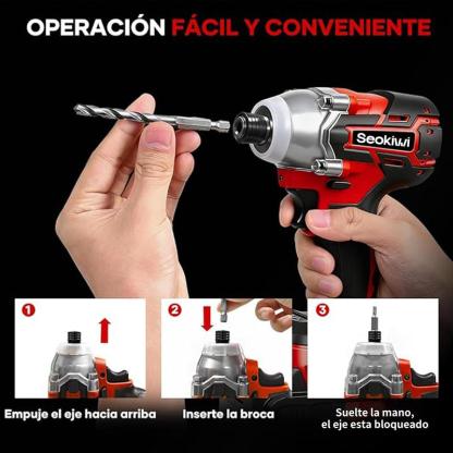 Kit de herramientas eléctricas- Taladro atornillador y llave de impacto , hogar y reparaciones, incluye estuche