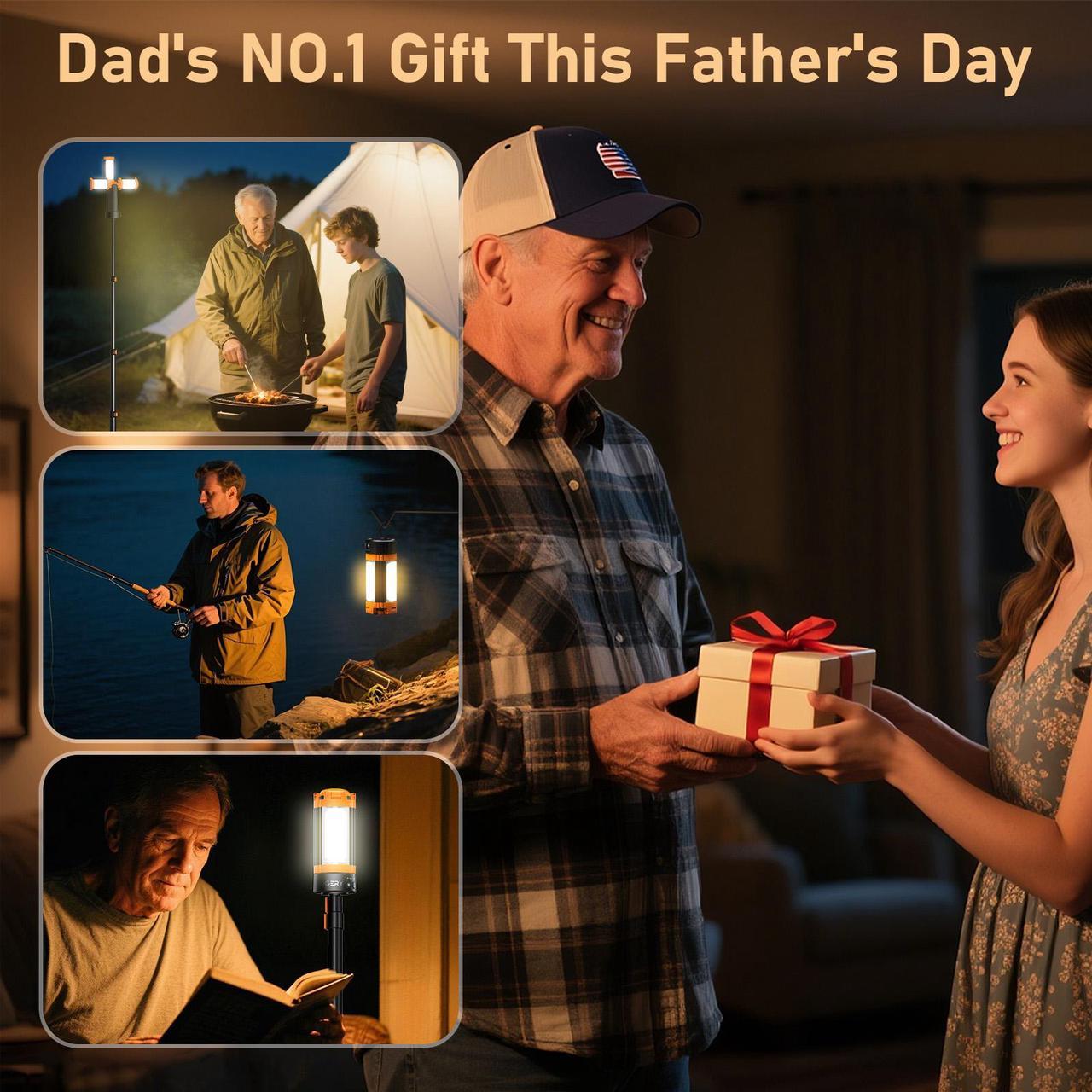 [Father's Day Gift]OGERY 10000/18000mAh Camping Light with  Remote Control & Power Bank - Rechargeable 2200 Lumens Dimmable Work Light, Emergency Light & Detachable Tripod (1.75-6.5 Ft) for Outdoor, Hiking, Home & Emergency summerwins