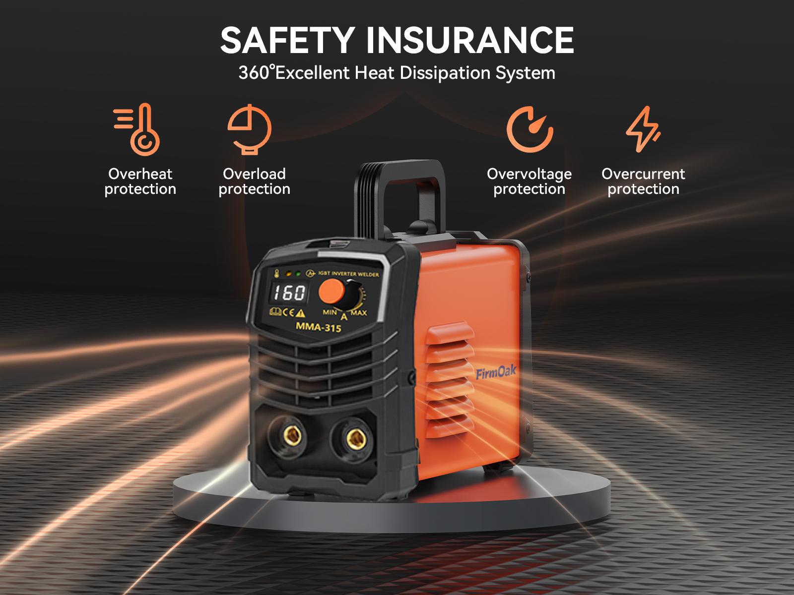 【FathersDayGift】FirmOak 110V Portable Handheld Welding Machine, MINI Stick Welder with Hot Start, Arc Force, Anti-Stick IGBT Inverter, Supports E6013/E6011/E7018 Rods, Digital Display Arc Welder with Welding KitI,deal for Home Use & DIY, Tools fathersdayg