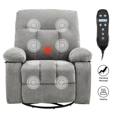 Sillón reclinable y mecedora DUMOS con masaje y calefacción