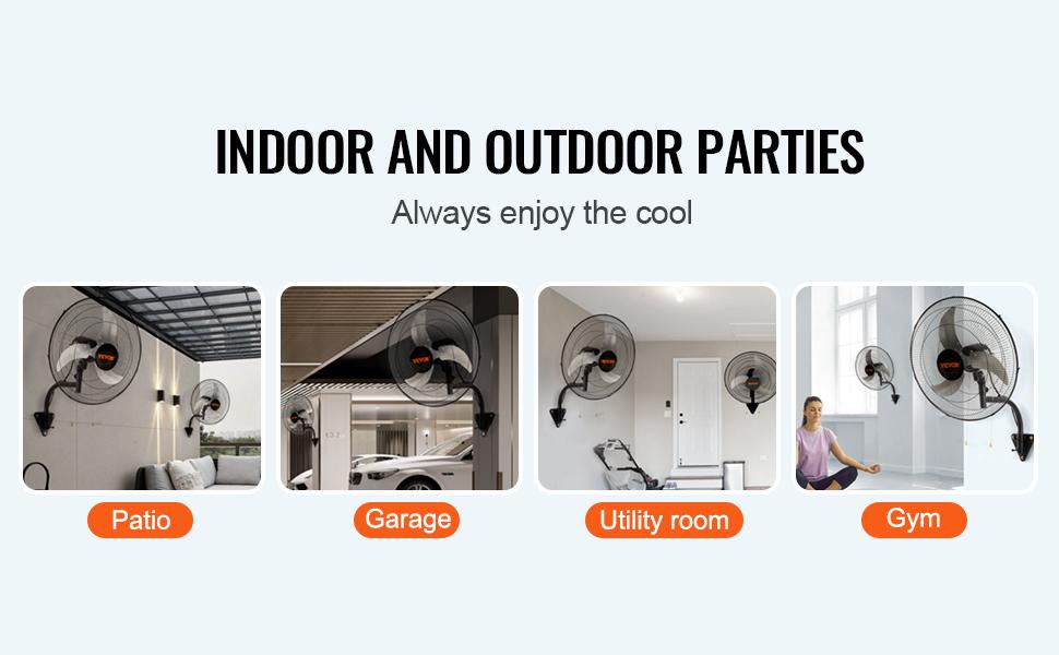 VEVOR Oscillating Wall Mount Fan, Summervibes,Summervibes, 20 Inch, 3-speed High Velocity Max. 4650 CFM Industrial Wall Fan, Commercial or Residential for Warehouse, Greenhouse, Workshop, Patio, Basement, Black, Adjustable Room Fan, Outdoor Cooling Fan VEVOR Oscillating Wall Mount Fan, Summervibes,Summervibes, 20 Inch, 3-speed High Velocity Max. 4650 CFM Industrial Wall Fan, Commercial or Residential for Warehouse, Greenhouse, Workshop, Patio, Basement, Black, Adjustable Room Fan, Outdoor Cooling Fan